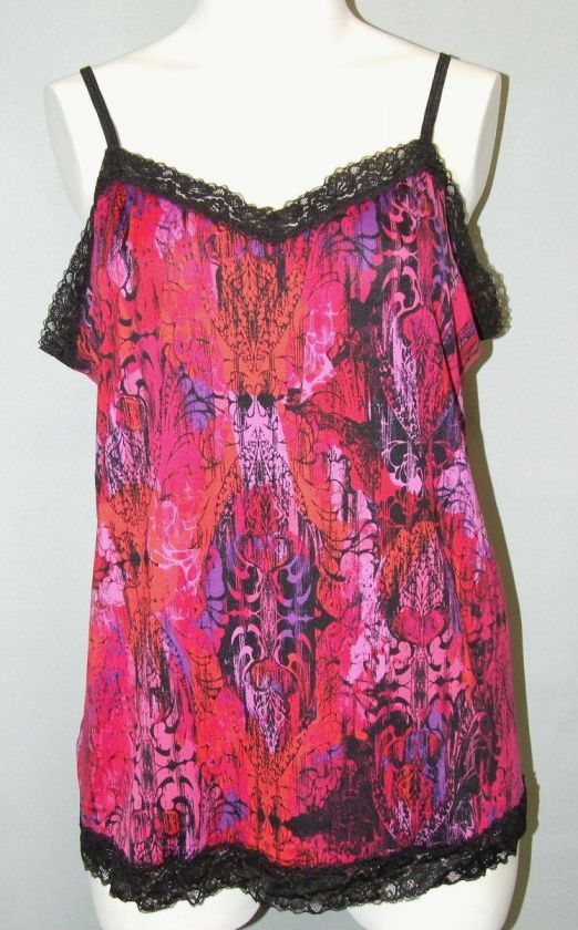   Size 3X Lace Trim Nebula Print Cami Camisole Tank Fashion Bug  