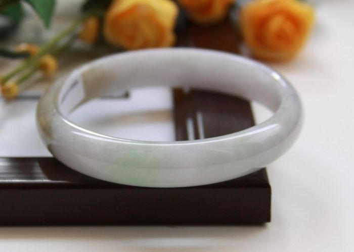   Natural A Grade Untreated Chinese Jadeite Old Jade Bangle 58mm  