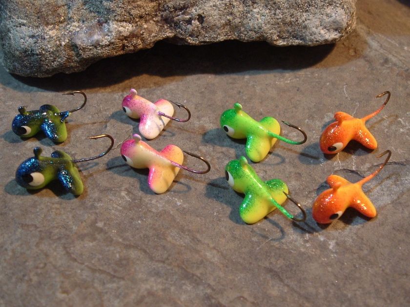 Stand up Airplane Glow Jigs 1/8oz. w/ #6 hook & 1/4oz. w/ #4 hook. Qty 