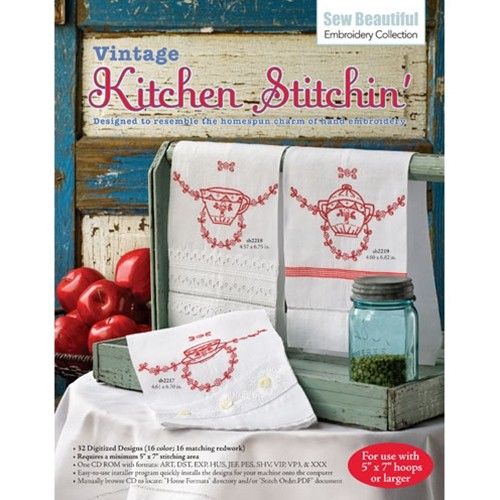 EMBROIDERY CDVINTAGE KITCHEN STITCHIN MARTHA PULLEN  