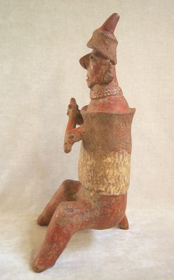 Magnificent Pre Columbian NAYARIT SEATED WARRIOR  