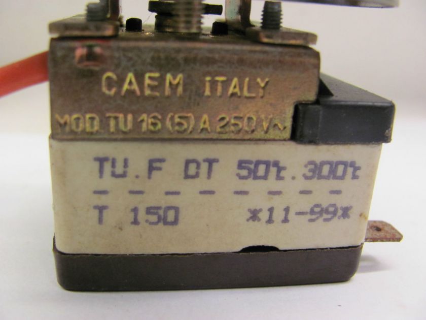 CAEM ITALY MOD TU16 (5)A 250V THERMOSTAT KEMA KEUR NEW  