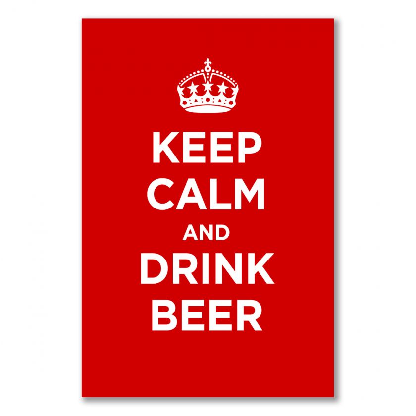 A1+ maxi glossy poster KEEP CALM AND DRINK BEER ALL COLOURS WW2 WWII 