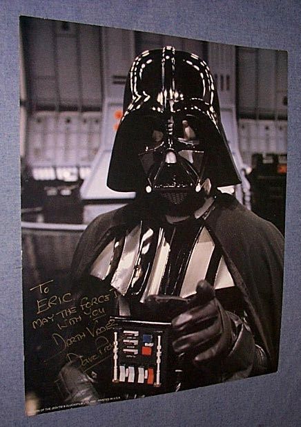 STAR WARS Darth Vader David Prowse signed  