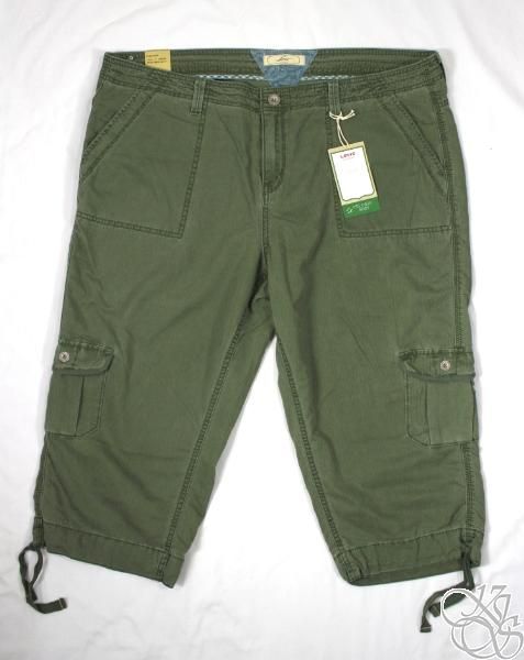 Levis Jeans Plus Size Capitola Cargo Capri Pants NEW  