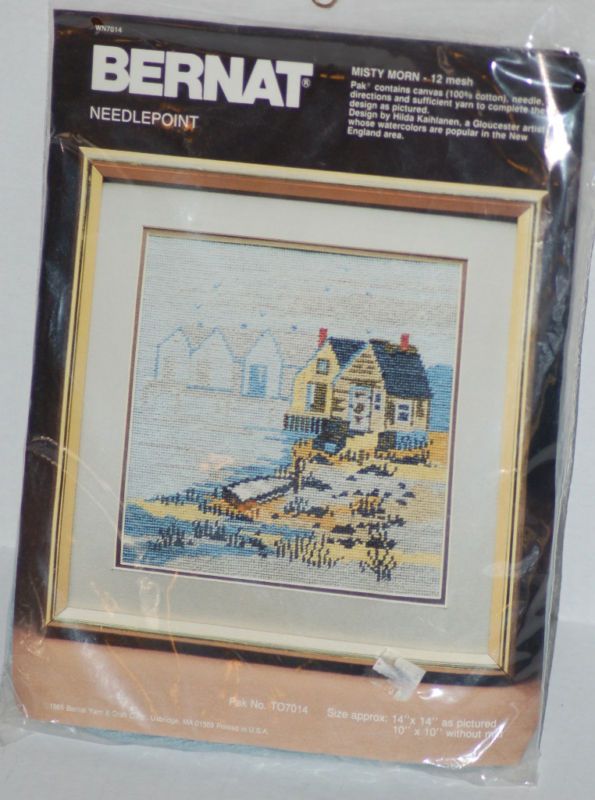 Vintage Bernat Needlepoint Kit Misty Morn NIB  