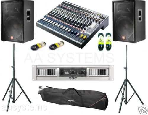 JBL QSC SOUNDCRAFT COMPLETE 1400w 14 Channel PA SYSTEM  