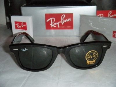 RAY BAN 2140 901 SHINY BLACK WAYFARER SIZE 50MM 805289126577  