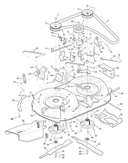 95104E701 MURRAY LAWNMOWER BLADE FOR 38 DECK (IJ)  