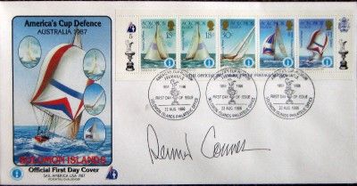 SOLOMON ISLANDS AMERICAS CUP DEFENCE FDC 1987  