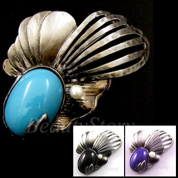 ADDL Item  simulation pearl Gemstone emerald brooch pin 