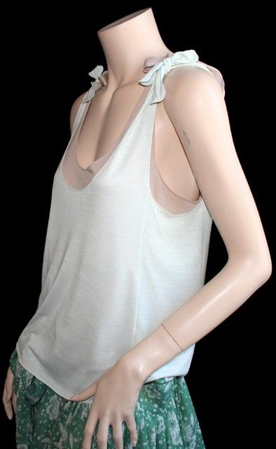 550 CHLOE RUNWAY SELF TIED BOW TOP XS S NWT  