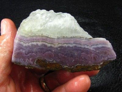 NA   Premium AZTEC PURPLE LACE AGATE Faced Rough   9.4ounces  