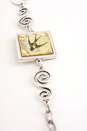 BIRDS 2 TRANSFER IMAGES Patera Jewelry Vintage Clay  