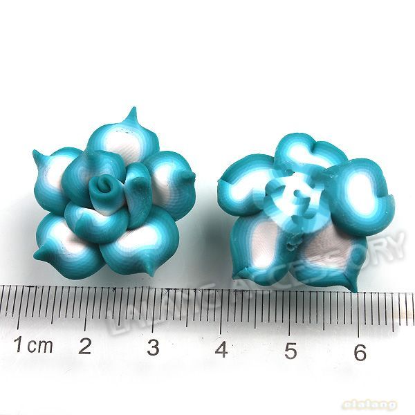   Flower 25mm Fimo Polymer Clay Beads Jewelry Findings 111649  