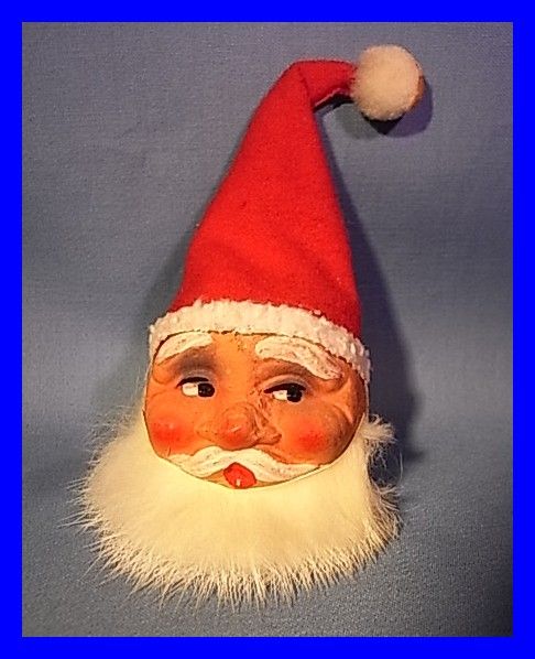   * BEAUTIFUL WALL SANTA COMPOSITION CHRISTMAS ORNAMENT ANTIQUE GERMAN