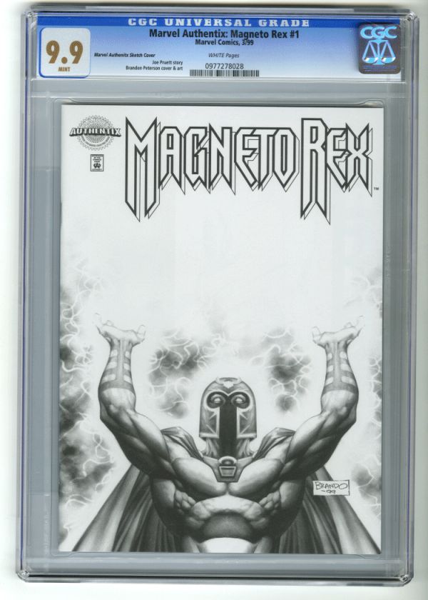 Marvel Authentix Magneto Rex 1 CGC 9.9 Sketch Cover  