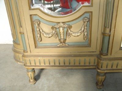 ITALIAN ANTIQUE PAINTED SIGNED LUIGI GATTI BEDROOM SET ARMOIRE 