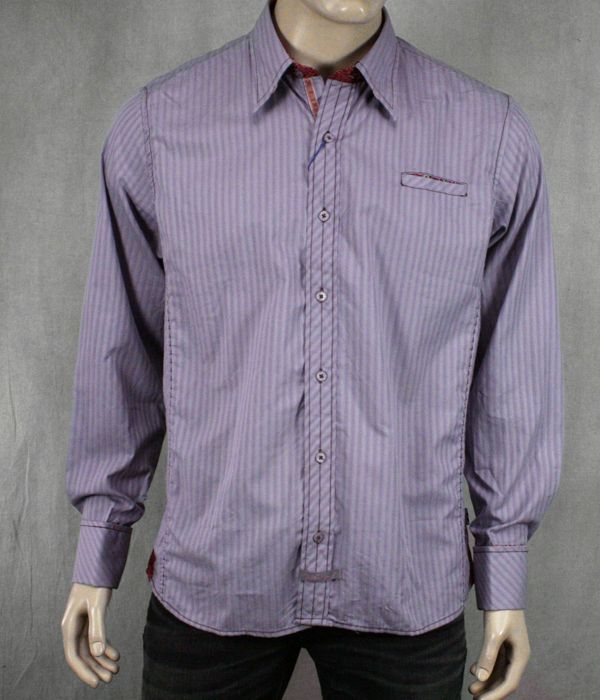 ENGLISH LAUNDRY Scott Weiland mens IRONVILLE grey stripe dress Shirt 