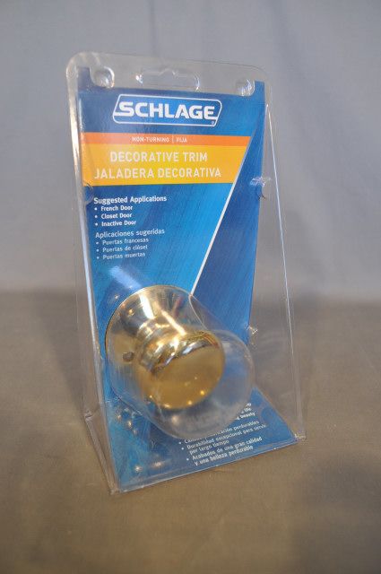 New in Package Schlage Non Turning Inactive Door Knob  