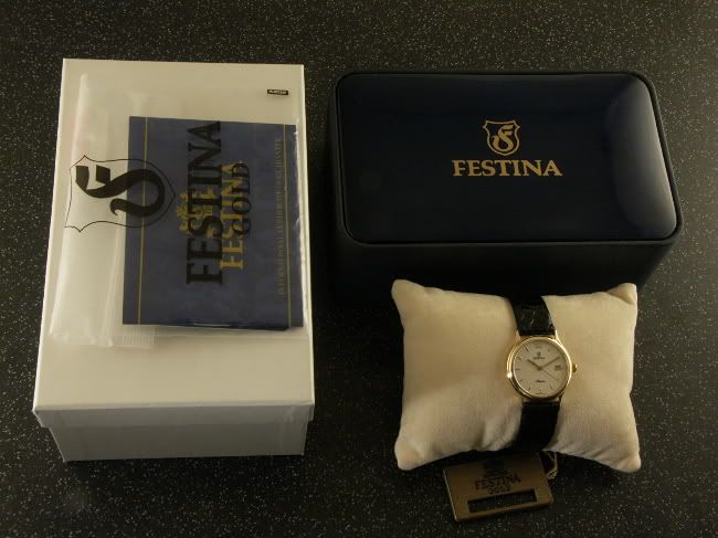 FESTINA SAPHIR 18K GOLD LADIES QUARTZ WW,BOXED & MINT  