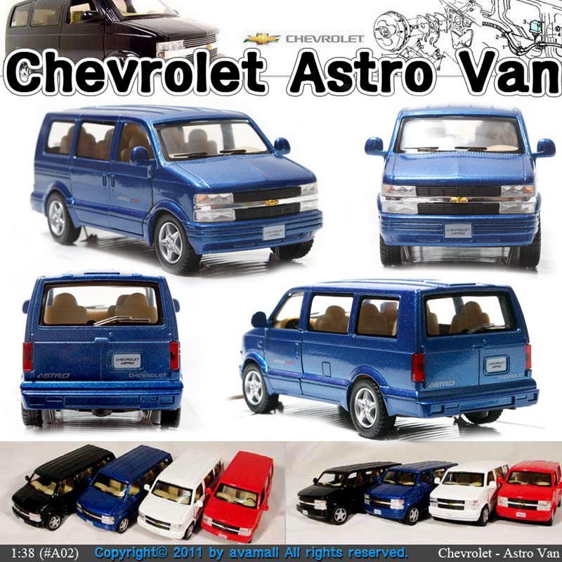 CHEVROLET ASTRO VAN 138, 5 Color selection Diecast Mini Cars Toys 