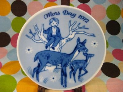 Mors Dag 1972 Mothers Day Plate Porsgrund 5 1/4  