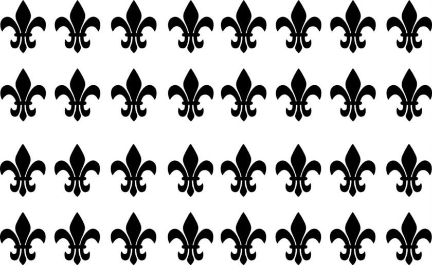 32 1 inch Fleur De Lis Vinyl Decal Wall Art Decor Stickers  