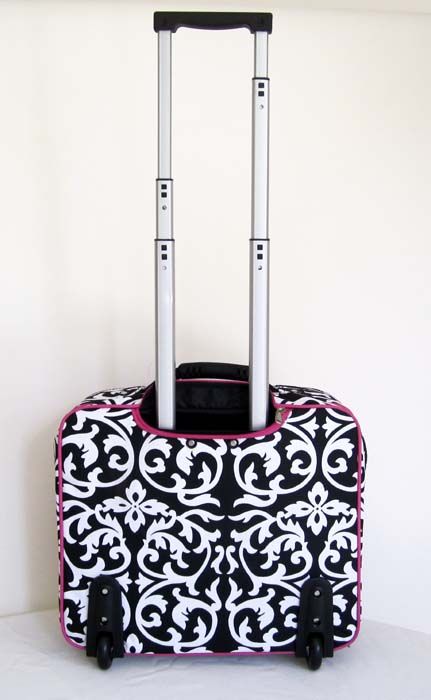 16 Computer/Laptop Briefcase Rolling Bag Floral Pink  