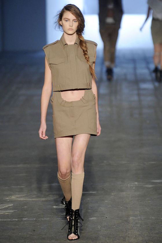 NWT Alexander Wang Military Style Sleeveless Jacket + Mini Skirt 