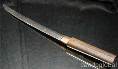   ANTIQUE 17th CENTURY JAPANESE SWORD SAMURAI TANTO DAGGER HIRA ZAKURI