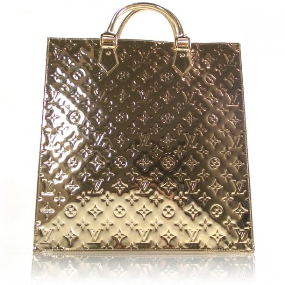 LOUIS VUITTON Miroir Mirror SAC PLAT Tote Bag Gold LV  