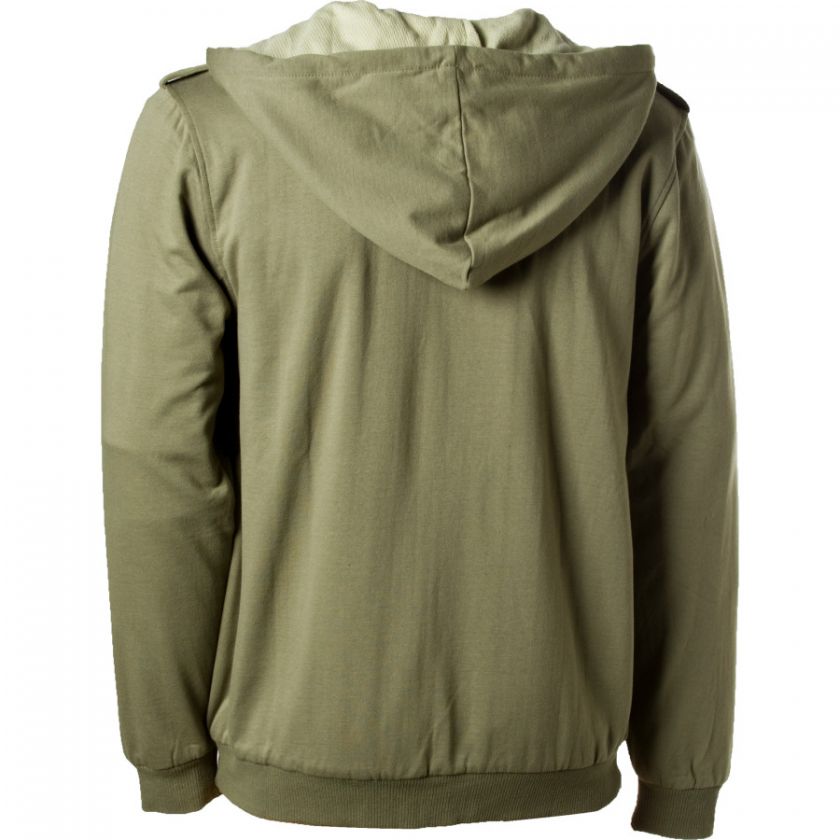 Habitat Skateboard Armory Full Zip Hoodie Sweatshirt Olive SizeM NWT 