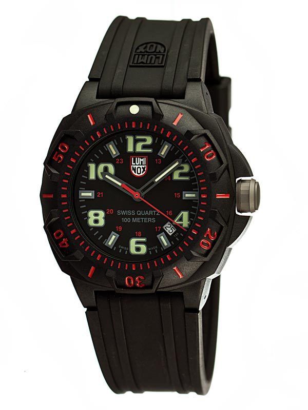 Luminox Sentry Black Dial Rubber Strap Mens Watch 0215.SL  