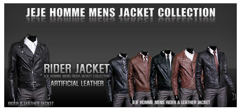 jeje Men Rider Leather Jacket Various&Color(JLJ)  