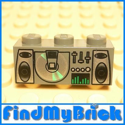 U671A Lego Brick 1x3 Radio & CD Player Pattern   NEW  