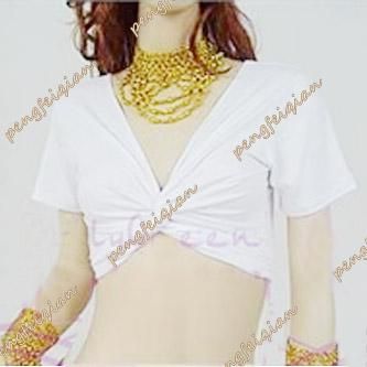 Sexy New belly dance short sleeve Blouse Top 6 Colors  