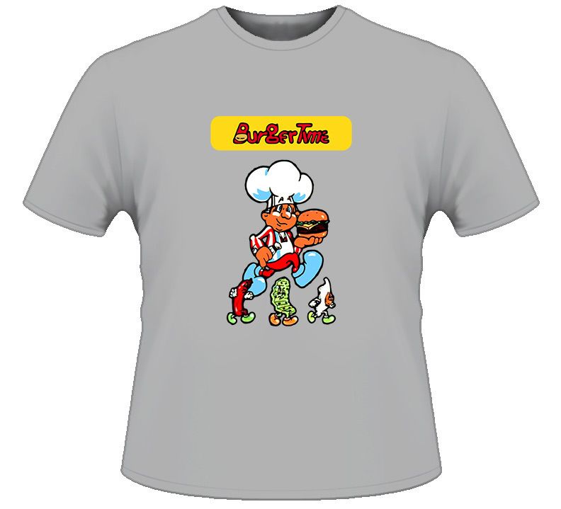 Burger Time Retro 80s Arcade Video Game T Shirt  