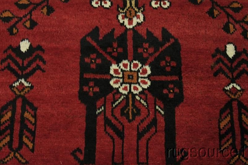 50 YEARS OLD ANTIQUE RED 4X6 BALOUCH PERSIAN ORIENTAL AREA RUG WOOL 