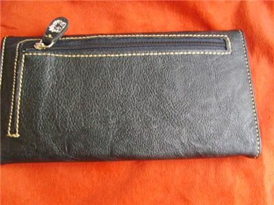 Betty Boop Black Leather Tri fold Wallets  