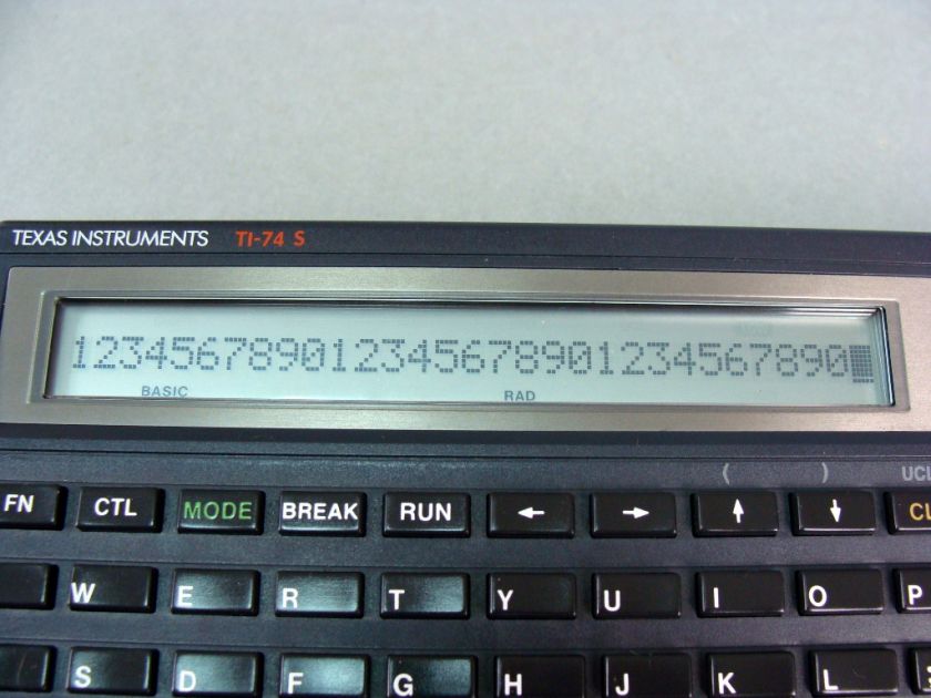 1985 VINTAGE TEXAS INSTRUMENT TI 74 S PROGRAMMABLE CALCULATOR COMPUTER 