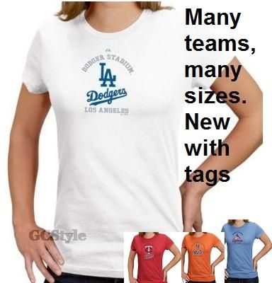 WOMENS LADIES BASEBALL CRITICAL PLAY T SHIRT BY MAJESTIC CHOOSE TEAM 