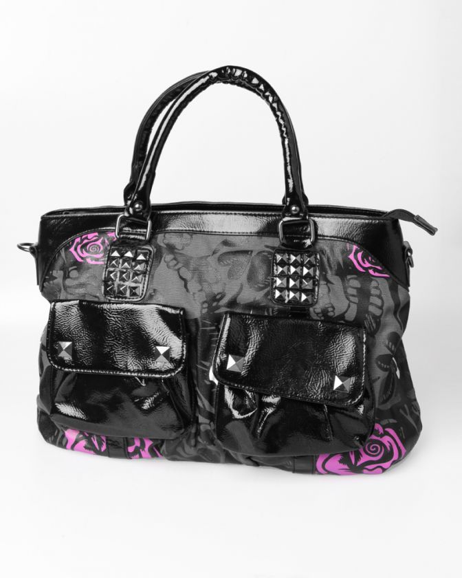 IRON FIST Muerte Punk Skull Bag Handbag Purse Vegan  