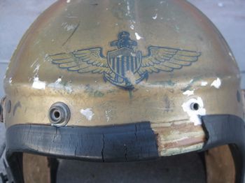 Vtg 40s 50s NAVY H2 H3 GENTEX TEST PILOT FLIGHT HELMET EXPERIMENTAL H 