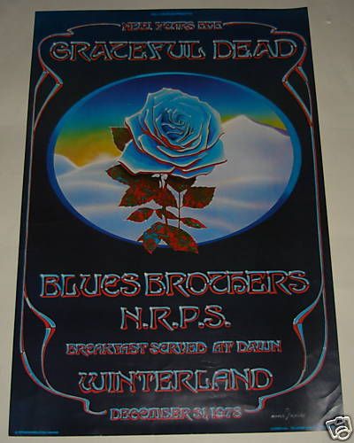 GRATEFUL DEAD  Blue Rose Poster 12 31 78 BLUES BROS  