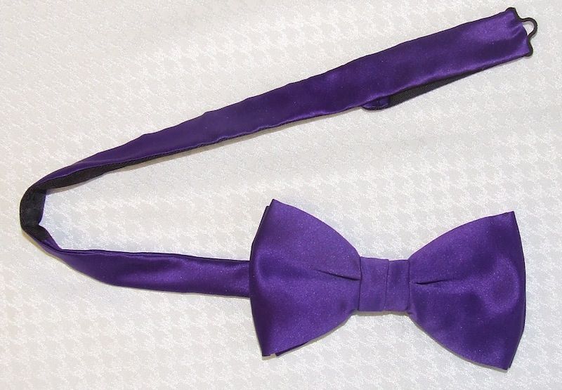 Italian Satin Bow Tie   Clip on, Banded or self tie  