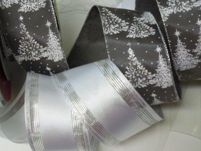   WHITE Scrapbooking Wedding Gifts Church SATIN Wired Ribbon  