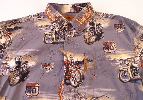 Motorcycles Motels Road Signs Long Slv Shirt NWT  