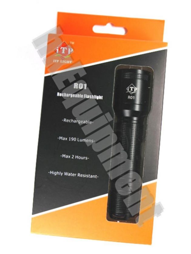 iTP R01 USB Cree Q5 Rechargeable 18650 LED Flashlight  