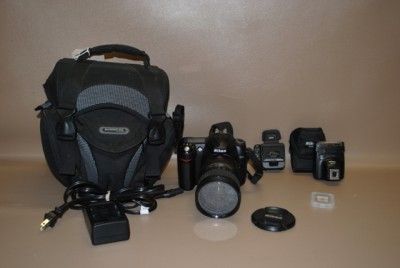 NIKON D50 CAMERA, DX AF S NIKKOR 18 200 LENS, SB 400 FLASH W/ BUNDLE 